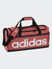 adidas Blush Pink Medium Essentials Linear Duffel Bag - Image 1 of 5