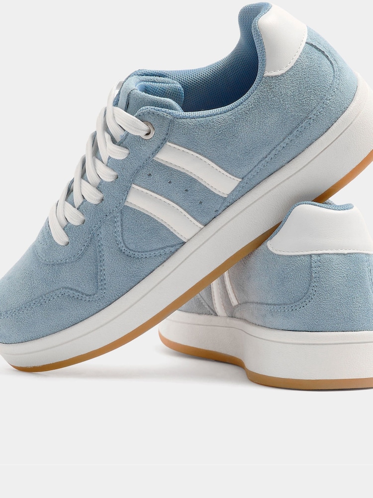 Yours Curve Blue Padded Lace Up Trainers In Wide E Fit - Image 5 of 5 Yours Curve Blue Padded Lace Up Trainers In Wide E Fit - Image 5 of 5