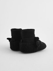 Black Halloween Bat Sensory Sock Top Baby Booties (0-2mths) - Image 3 of 4