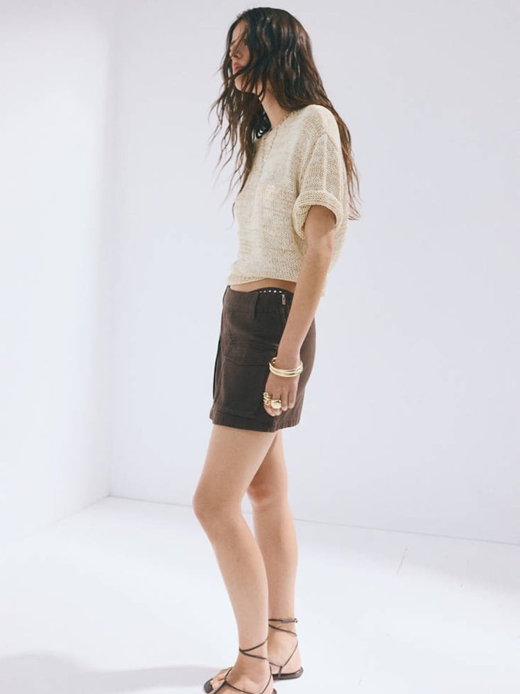 Mango Cream Fine Knit Crew Jumper - Image 2 of 7