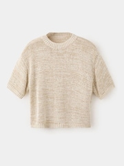 Mango Cream Fine Knit Crew Jumper - Image 5 of 7