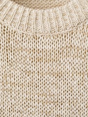 Mango Cream Fine Knit Crew Jumper - Image 6 of 7