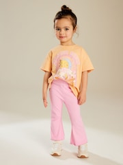 Bright Pink Rib Flare Leggings (3mths-7yrs) - Image 1 of 1