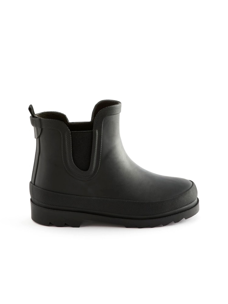 Black Warm Lined Ankle Wellies - Image 2 of 5