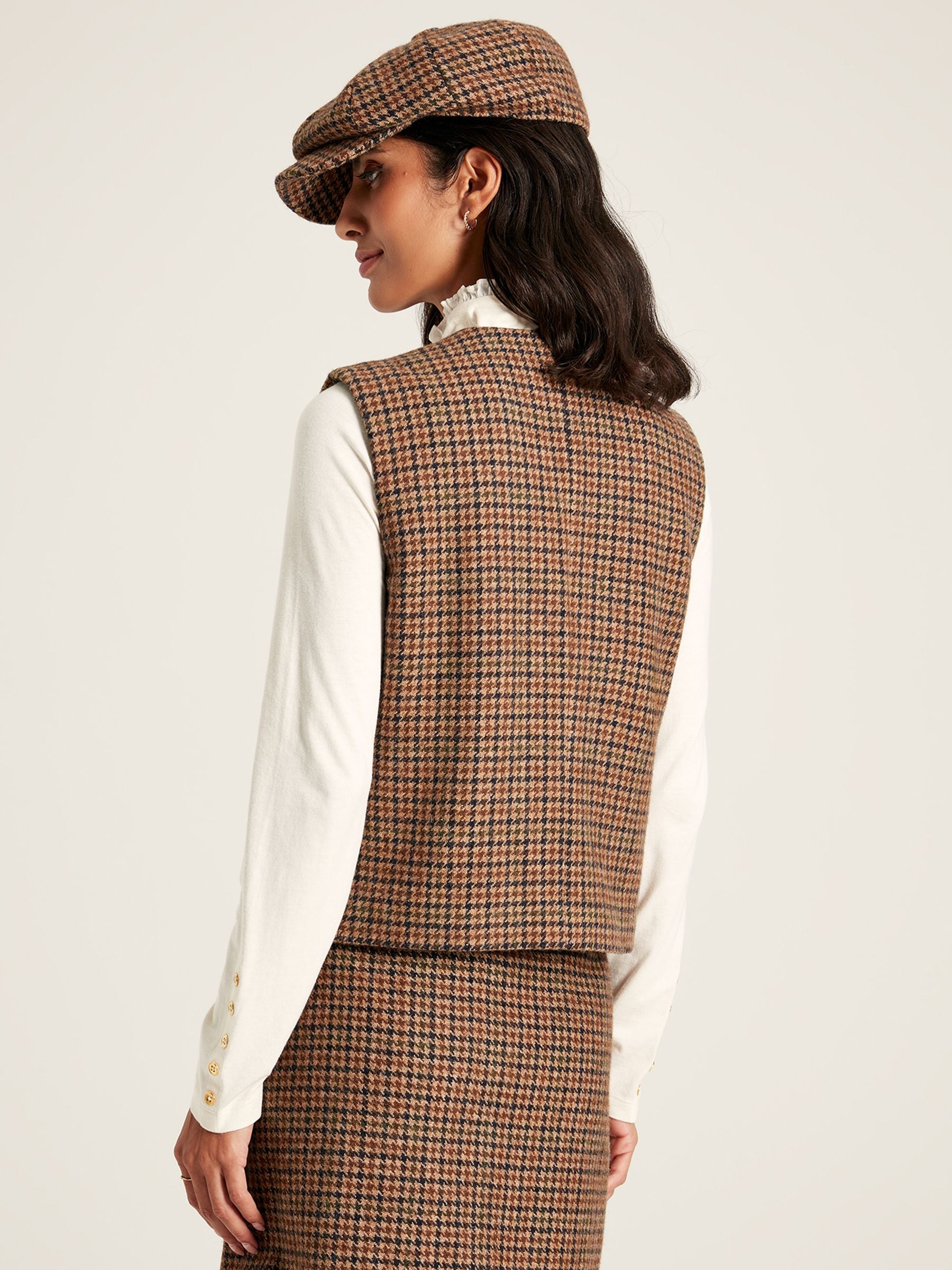 Buy Joules Elsworth Brown Tweed Gilet from Next Ireland