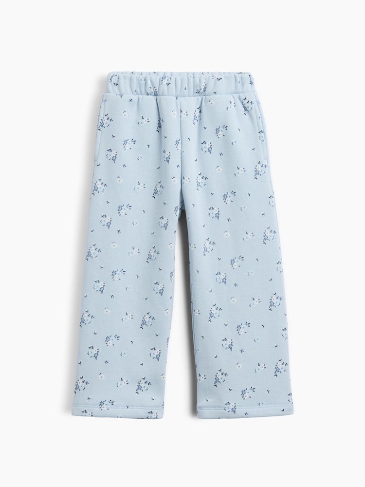 Gap Blue Floral Vintage Soft Print Wide-Leg Joggers (6mths-5yrs) - Image 1 of 2 Gap Blue Floral Vintage Soft Print Wide-Leg Joggers (6mths-5yrs) - Image 1 of 2