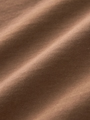 Navy/Tan Brown 100% Cotton Short Sleeve Button Up Block Polo Shirt - Image 7 of 7