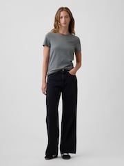 Gap Slate Grey Favourite Crew Neck T-Shirt - Image 3 of 5