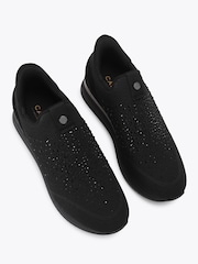 Carvela Black Arezzo Knit Embellished Trainers - Image 2 of 4