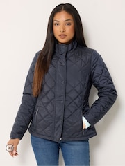 M&Co Blue Petite Quilted Jacket - Image 1 of 6