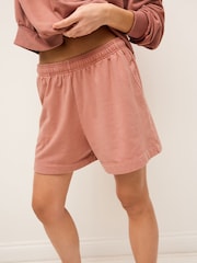 Pink Washed Bermuda Knee Jersey Shorts - Image 4 of 6