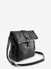 Black Utility Style Messenger Bag - Image 7 of 8