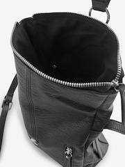 Black Utility Style Messenger Bag - Image 8 of 8