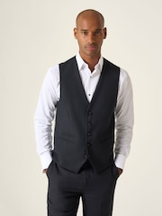 Skopes Black Newman Check Tailored Fit Suit Waistcoat - Image 1 of 5