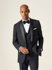 Skopes Black Newman Check Tailored Fit Suit Waistcoat - Image 3 of 5