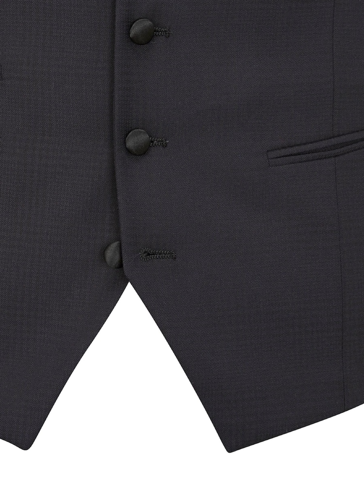 Skopes Black Newman Check Tailored Fit Suit Waistcoat - Image 5 of 5
