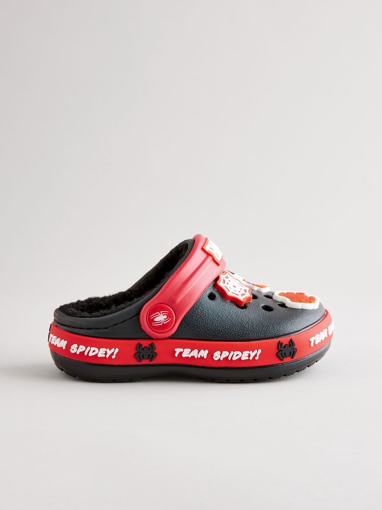 Noir - Chaussons style sabot avec doublure Spidey - Image 2 of 6
