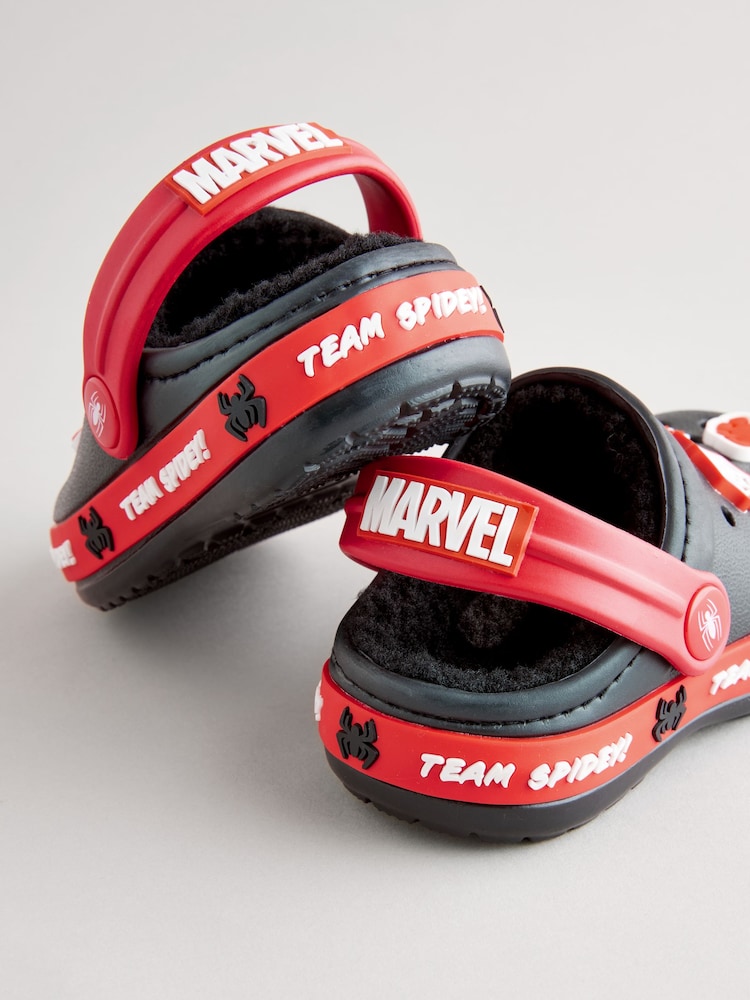 Noir - Chaussons style sabot avec doublure Spidey - Image 3 of 6