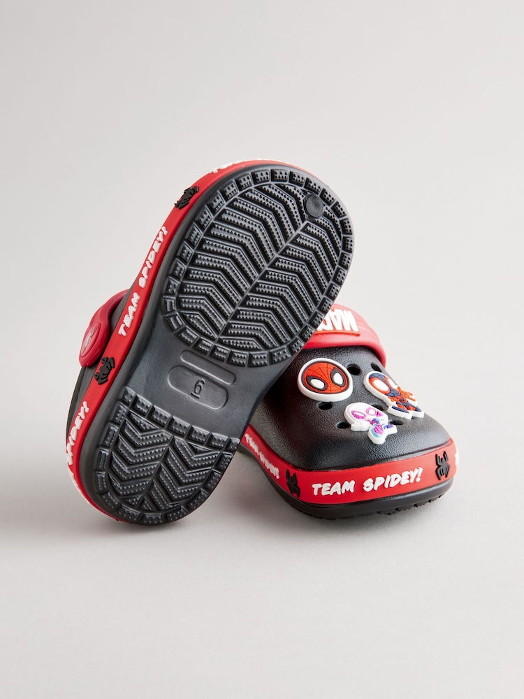Noir - Chaussons style sabot avec doublure Spidey - Image 4 of 6