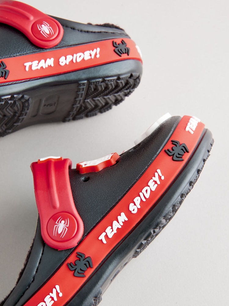 Noir - Chaussons style sabot avec doublure Spidey - Image 6 of 6
