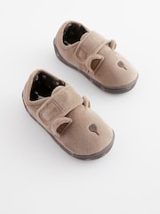 Brown Bear Touch Fastening Cupsole Slippers - Image 1 of 5