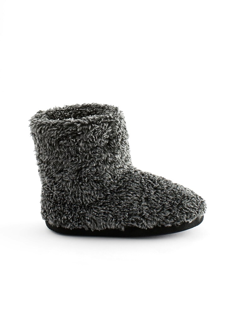 Charcoal Grey Warm Lined Slipper Boots - Image 2 of 7