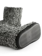 Charcoal Grey Warm Lined Slipper Boots - Image 5 of 7