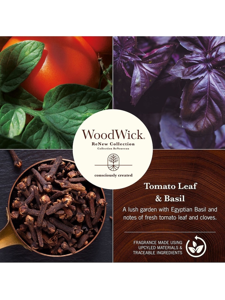 Woodwick Natural ReNew Large Tomato Leaf Basil Scented Candle - Image 5 of 5