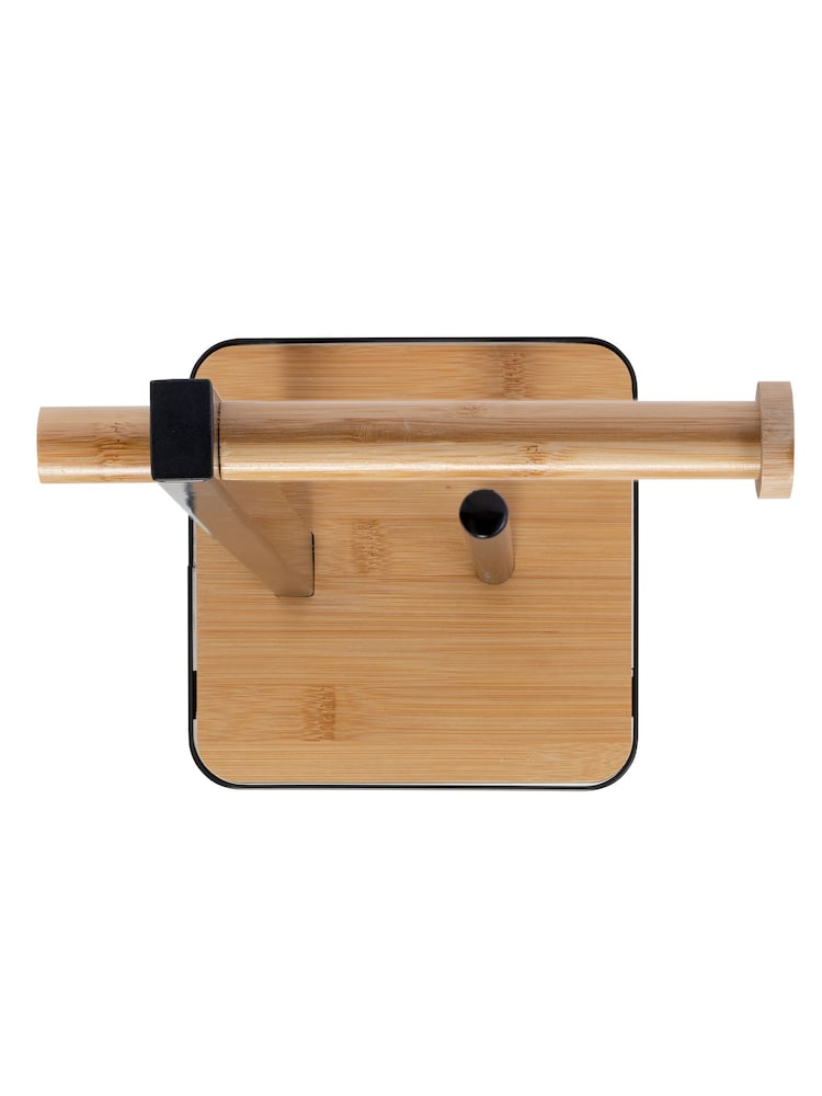 Croydex Freestanding Black Bamboo Toilet Roll Holder - Image 4 of 4