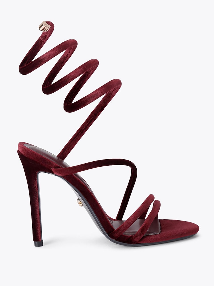 Carvela Red Spiral Heeled Sandals - Image 1 of 4 Carvela Red Spiral Heeled Sandals - Image 1 of 4