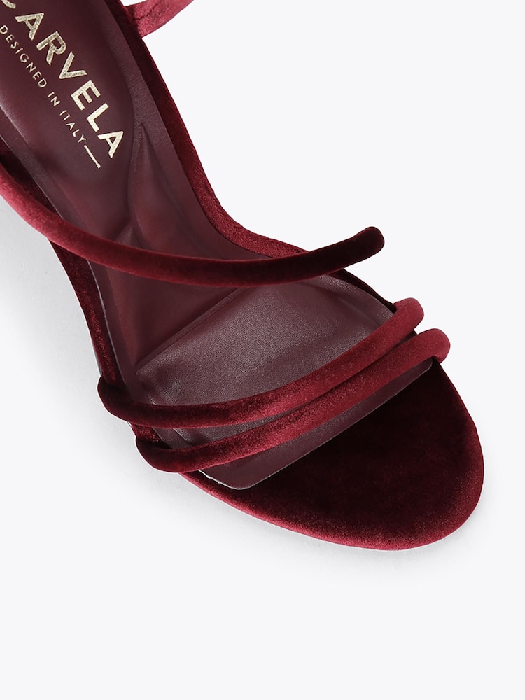 Carvela Red Spiral Heeled Sandals - Image 4 of 4 Carvela Red Spiral Heeled Sandals - Image 4 of 4