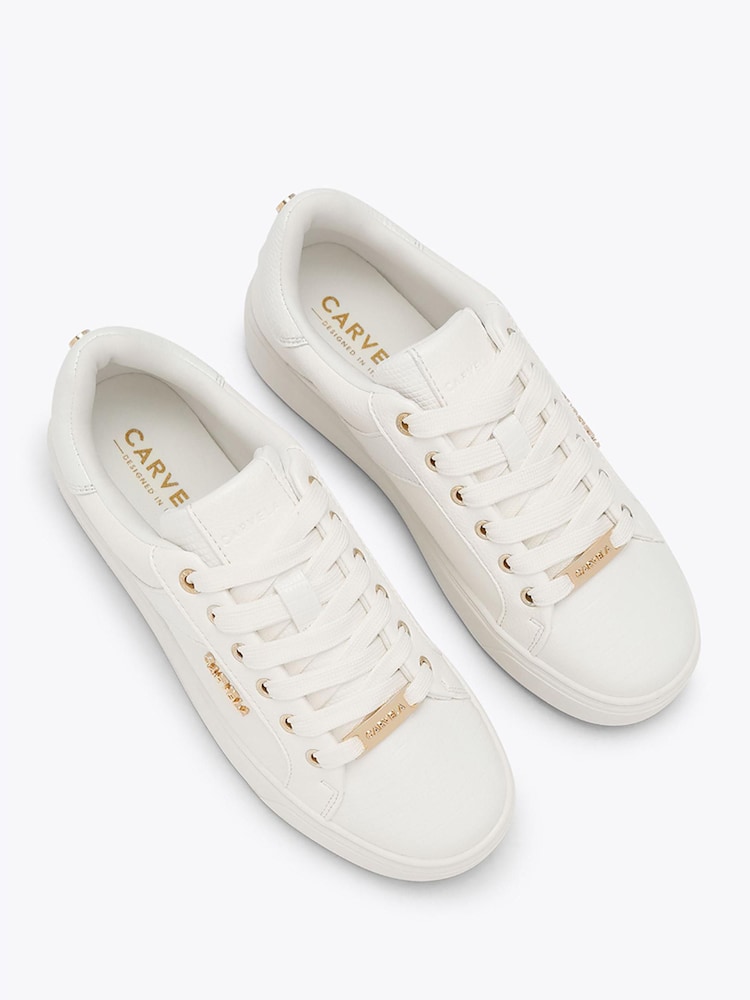 Carvela White Gia Trainers - Image 2 of 4 Carvela White Gia Trainers - Image 2 of 4
