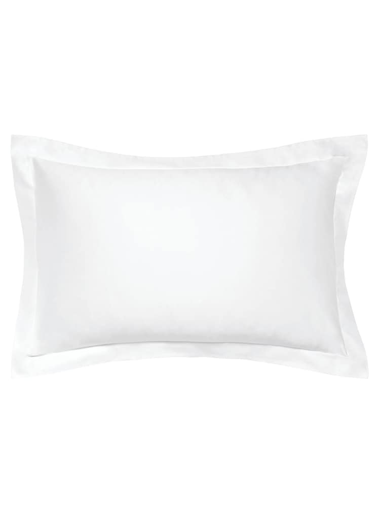 Bedeck of Belfast White Bob 600 Thread Count Egyptian Cotton Oxford Pillowcase - Image 2 of 2