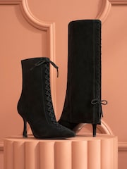 Carvela Black Vittoria Cuff Suede Knee Boots - Image 1 of 5