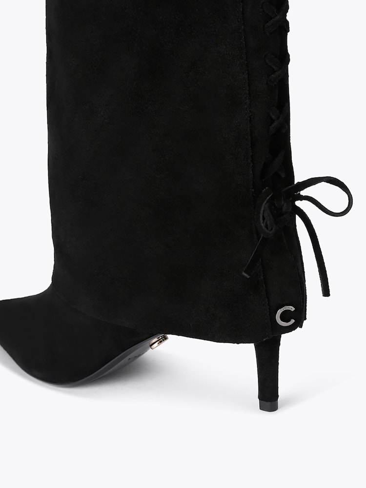 Carvela Black Vittoria Cuff Suede Knee Boots - Image 5 of 5 Carvela Black Vittoria Cuff Suede Knee Boots - Image 5 of 5