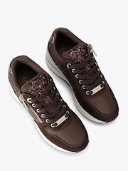Carvela Brown High Rise Embellished Trainers - Image 2 of 4