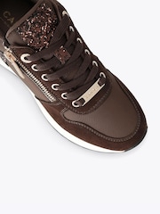 Carvela Brown High Rise Embellished Trainers - Image 4 of 4