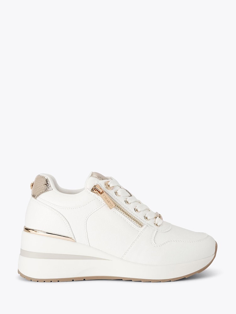 Carvela White High Rise Trainers - Image 1 of 4 Carvela White High Rise Trainers - Image 1 of 4