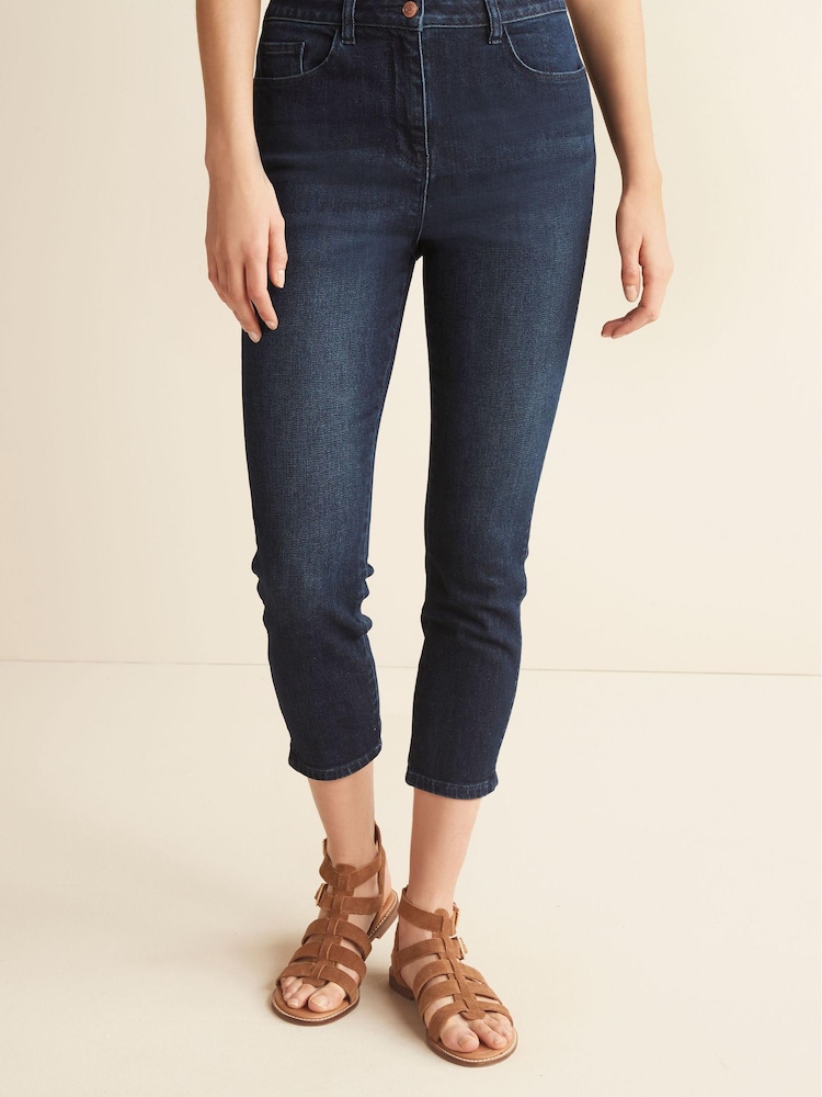 Inky Blue Skinny Cropped Jeans - Image 1 of 2