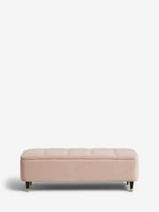 Opulent Velvet Blush Pink Storage Ottoman Blanket Box - Image 2 of 6
