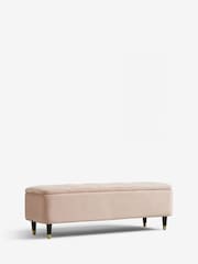 Opulent Velvet Blush Pink Storage Ottoman Blanket Box - Image 3 of 6