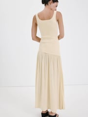 Mango Yellow Mixed Midi Dress - Image 2 of 7