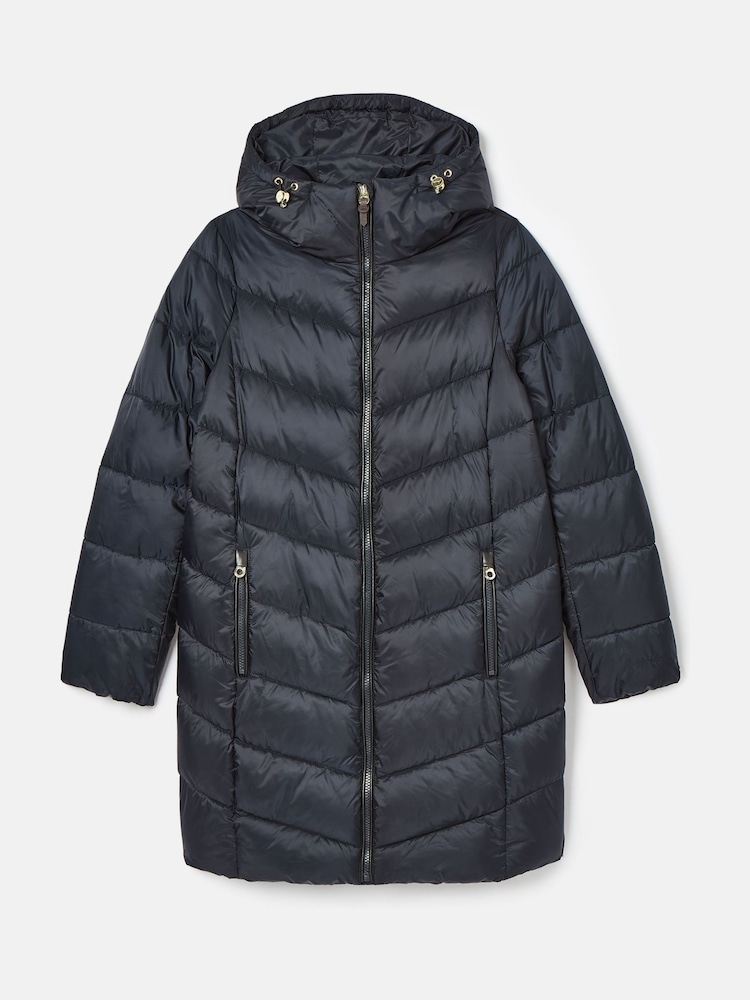 Joules Moorsdale Navy Mid Length Showerproof Padded Coat - Image 10 of 10 Joules Moorsdale Navy Mid Length Showerproof Padded Coat - Image 10 of 10