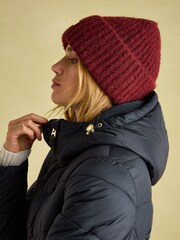 Joules Moorsdale Navy Mid Length Showerproof Padded Coat - Image 8 of 10