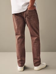 Brown Rust Regular Fit Overdyed Denim Jeans - Image 3 of 8