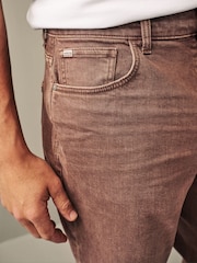Brown Rust Regular Fit Overdyed Denim Jeans - Image 6 of 8