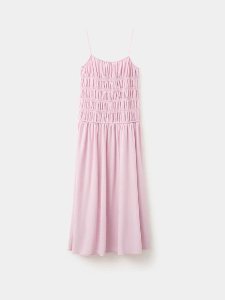 Mango Pink Smock Maxi Dress - Image 1 of 3