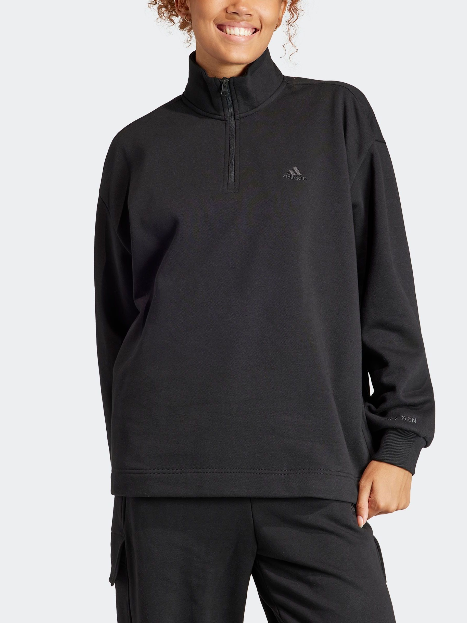 高質 adidas Buy Black Zip Quarter Fleece Szn All Sportswear フェイスパウダー