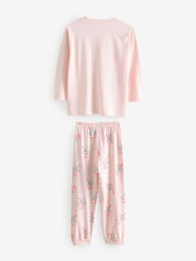 Pink/Cream 100% Cotton Reindeer Christmas Joggers (3-16yrs) - Image 6 of 8