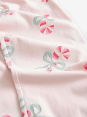 Pink/Cream 100% Cotton Reindeer Christmas Joggers (3-16yrs) - Image 8 of 8
